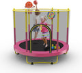 72' Trampoline for Kids with Net,6 FT Indoor & Outdoor Small Toddler Trampoline with Basketball Hoop & Dart Board for Ages 1-8, Birthday Gifts for Boys & Girls, Baby Toddler Christmas Toys