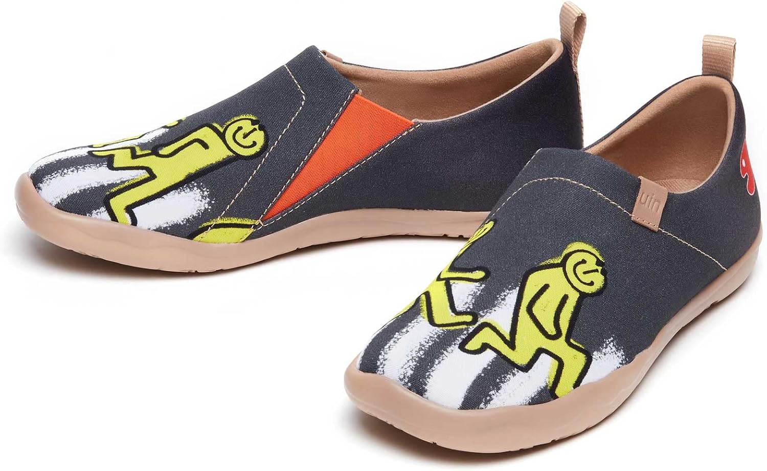 UIN Women's Casual Loafers Travel Painted Walking Slip On Lightweight Comfortable Canvas Fashion Sneakers