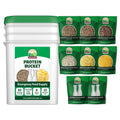 Valley Food Storage Premium Protein Bucket | Freeze Dried Meat & Dairy | 85 Servings, 1,052g Protein | Emergency Food Supply with 25 Year Shelf Life | Prepper Food for Camping & Long-Term Storage