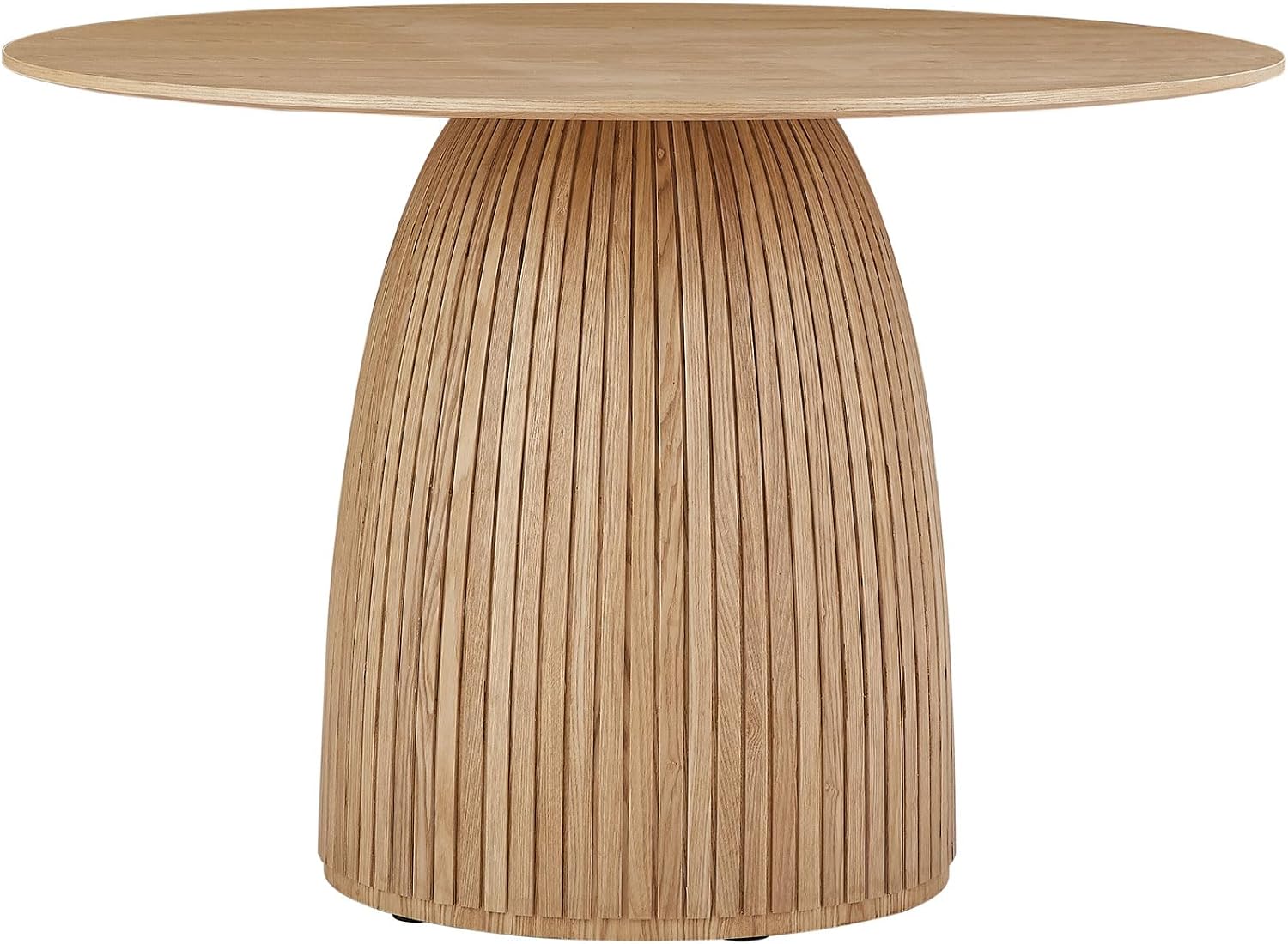 ERYE Wooden Round Dining Table Stable for Home Apartment, Mushroom-Shape Round Dinner Table with Natural Wood Grain Variation, Easy to Assemble, 47'