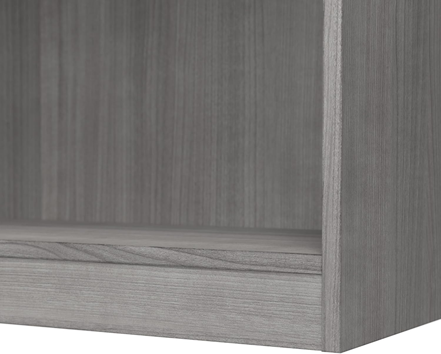 Bush Furniture Universal Small 2 Shelf Bookcase in Platinum Gray - Set of 2, Matching Storage and Display Bookshelves for Home Office or Living Room Organization