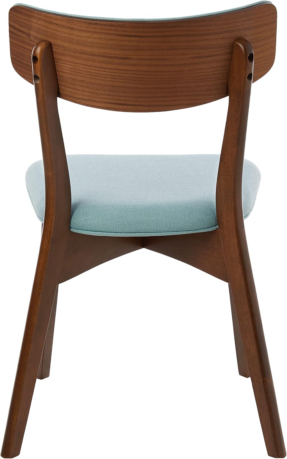 Christopher Knight Home Abrielle Mid-Century Modern Fabric Dining Chairs with Natural Walnut Finished Rubberwood Frame, 2-Pcs Set, Mint / Natural Walnut