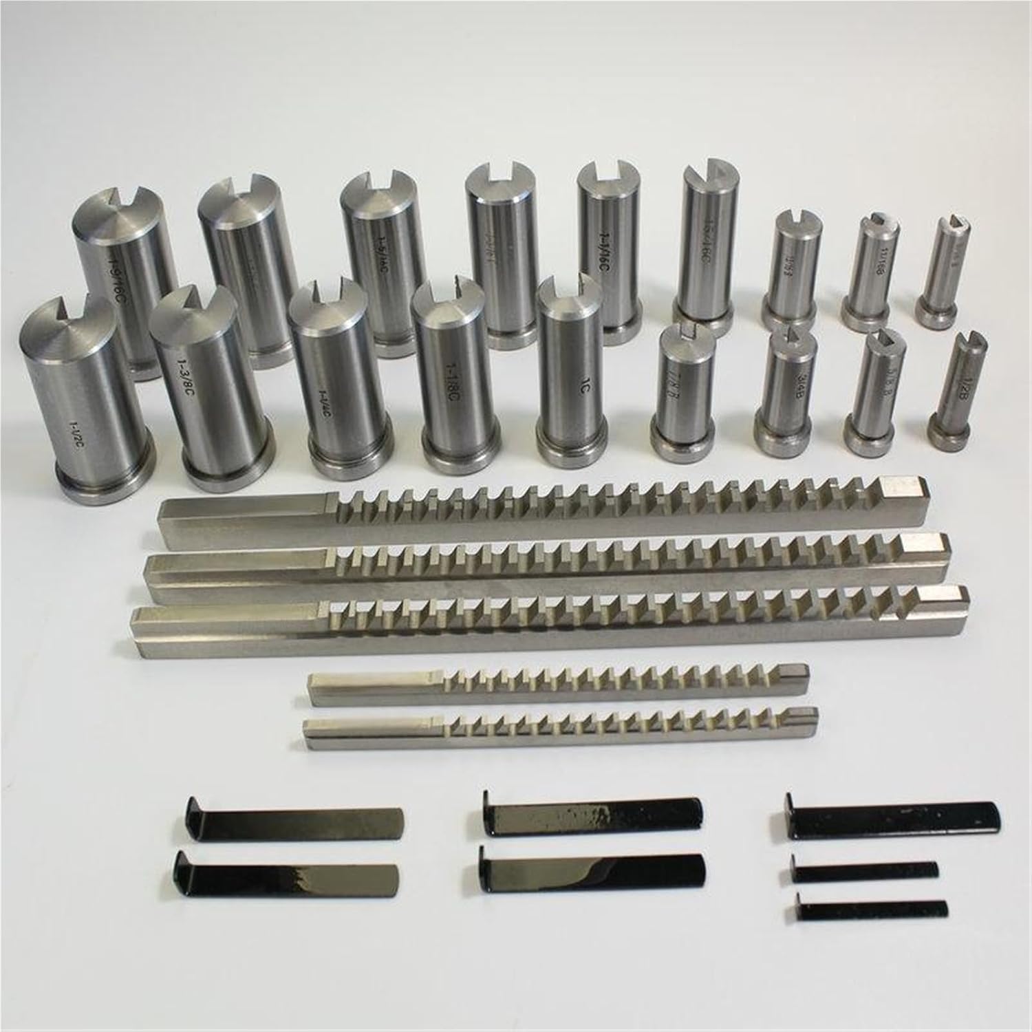 30Pcs Broach Set with 5 Broaches 18 Bushings and 7 Shims Cutting Tool HSS Tools Industrial Tools