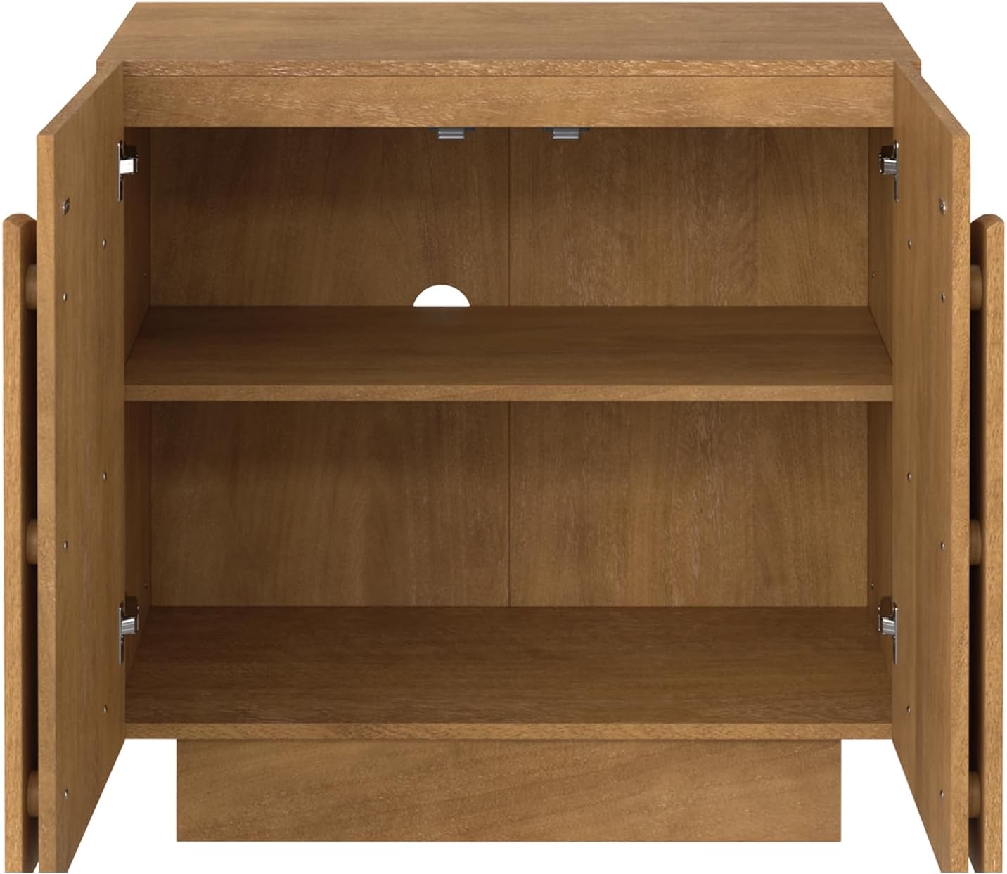 Nathan James Iris Mid-Century Modern Wood Sideboard Storage Accent Cabinet, with Arched Doors and Adjustable Shelves for Kitchen or Living Room