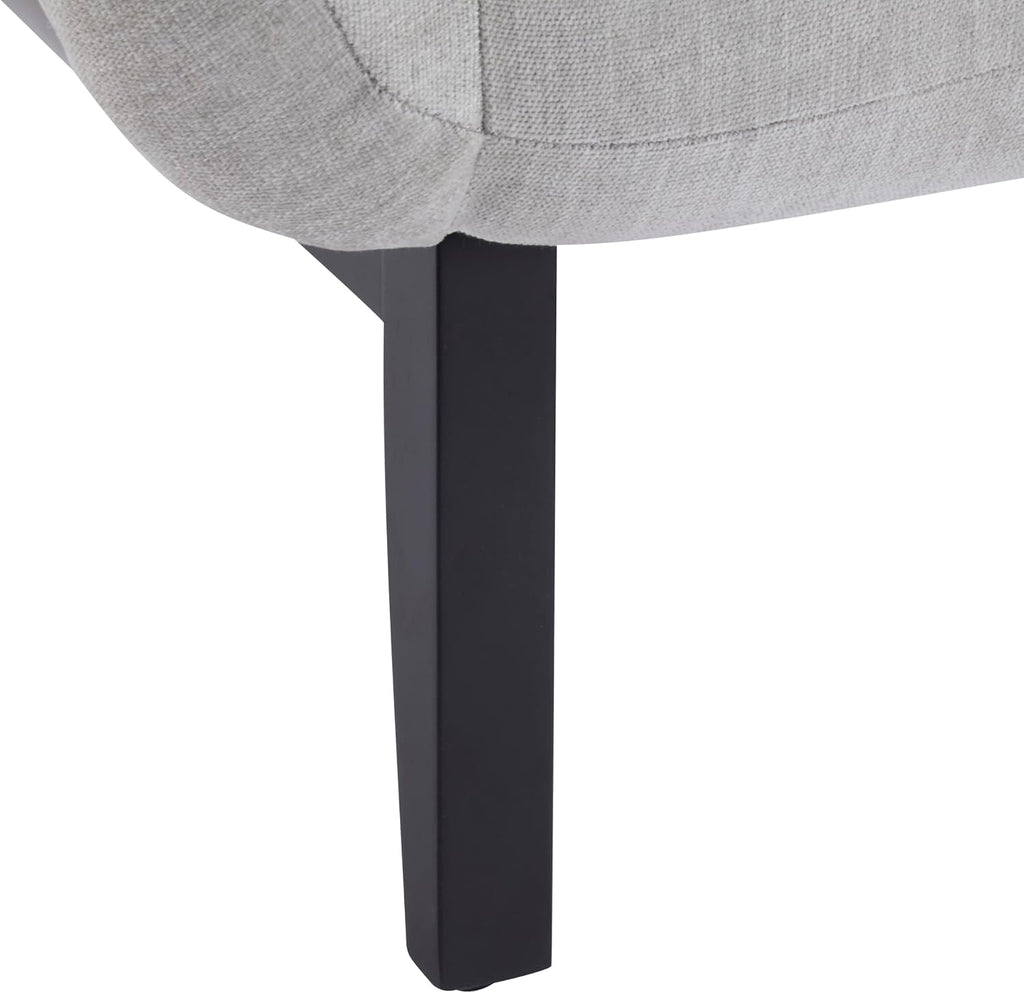 Christopher Knight Home Audrey Modern Fabric Upholstered Accent Chair, Living Room Low Profile Fabric Armchair, Wooden Comfy Reading Chair, Soft Seating Single Lounge Sofa, Light Grey