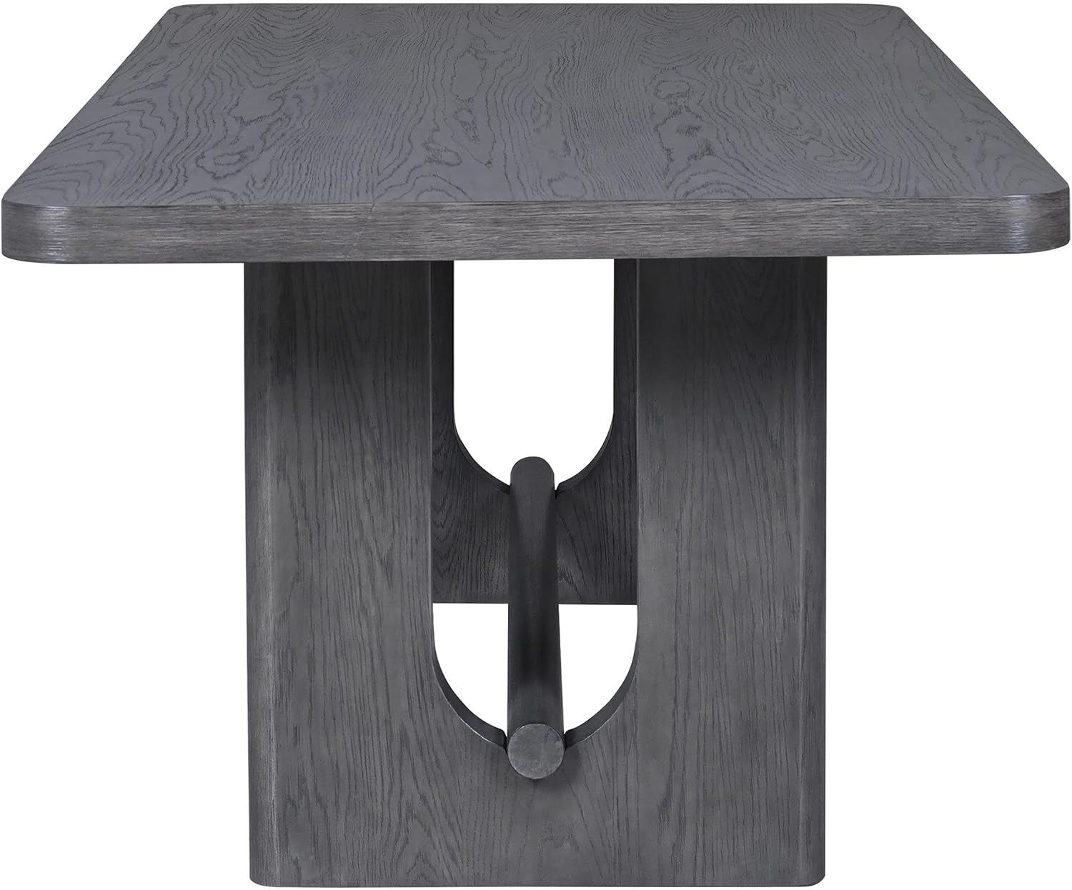Furniture of America Selyra Modern Solid Wood 80-inch Dining Table with Trestle Base, Seats up to 6, Easy Assembly for Home, Kitchen, Living Room, Ash Grey