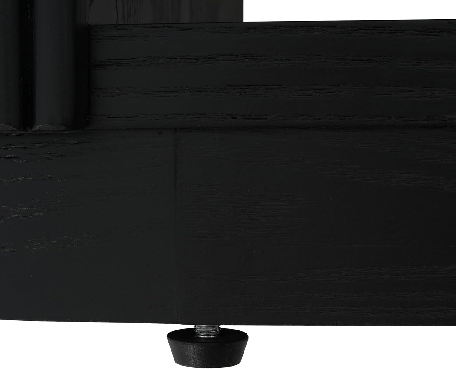 Merax Modern Entryway Console Table with Triple-Tier Storage, Slim Sofa Table with Open Shelf & Elegant Wood Grain, Multi-Functional Hallway Table for Living Room, Black