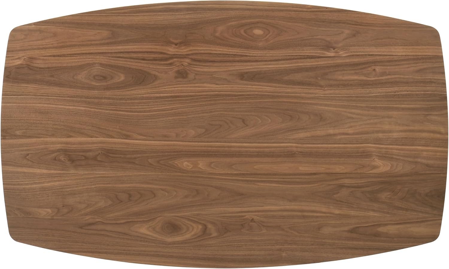 Furniture of America Alara Mid-Century Modern Solid Wood 59-inch Rectangular Dining Table with Clean Line and Organic Curve for Home Kitchen, Dinettes, Walnut