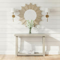 Plank+Beam Classic 46 Inch Console Table with Shelf, Solid Pine Wood Entryway Table with Storage, Narrow Sofa Table for Hallway, Seashell