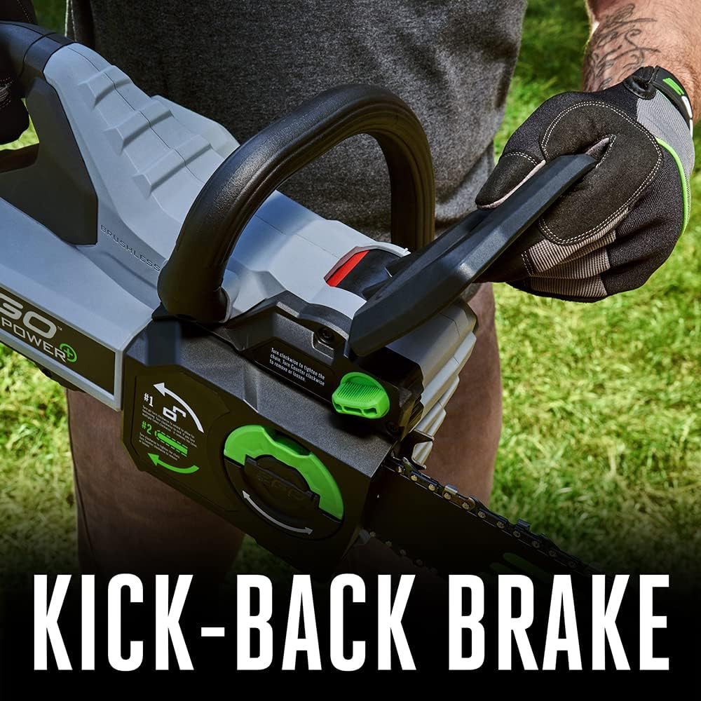 EGO POWER+ Chain Saw, 16' Battery Powered Chainsaw, Electric Cordless, Includes 56V 4.0Ah Battery and Charger – CS1613