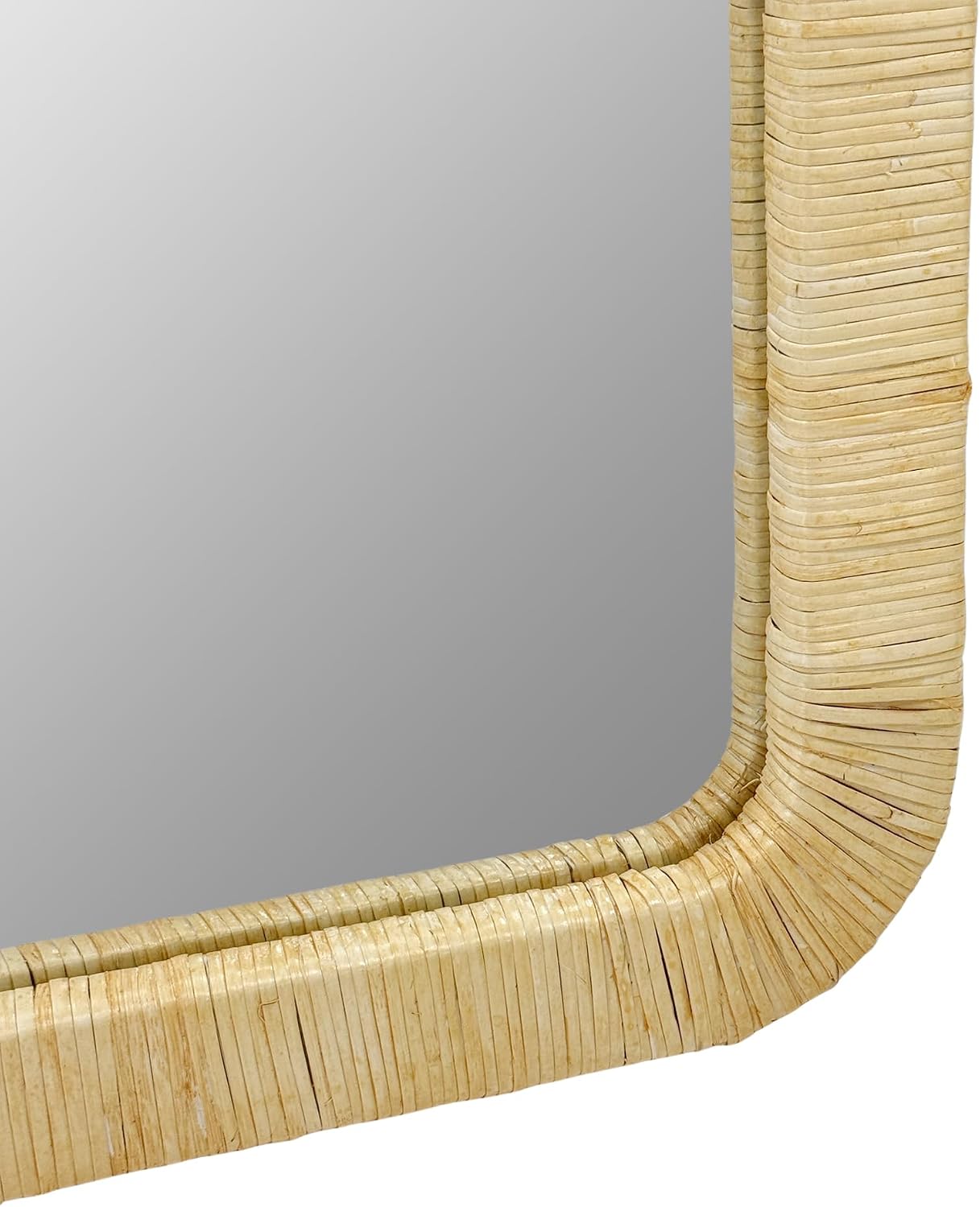 Ink+Ivy 39'x26' Mirror, Wall Mirror, Bathroom Mirrors for Over Sink, Boho Natural Rattan Decorative Vanity Mirror, Modern Hanging Mirror for Entryway, Living Room & Bedroom, Ready to Hang