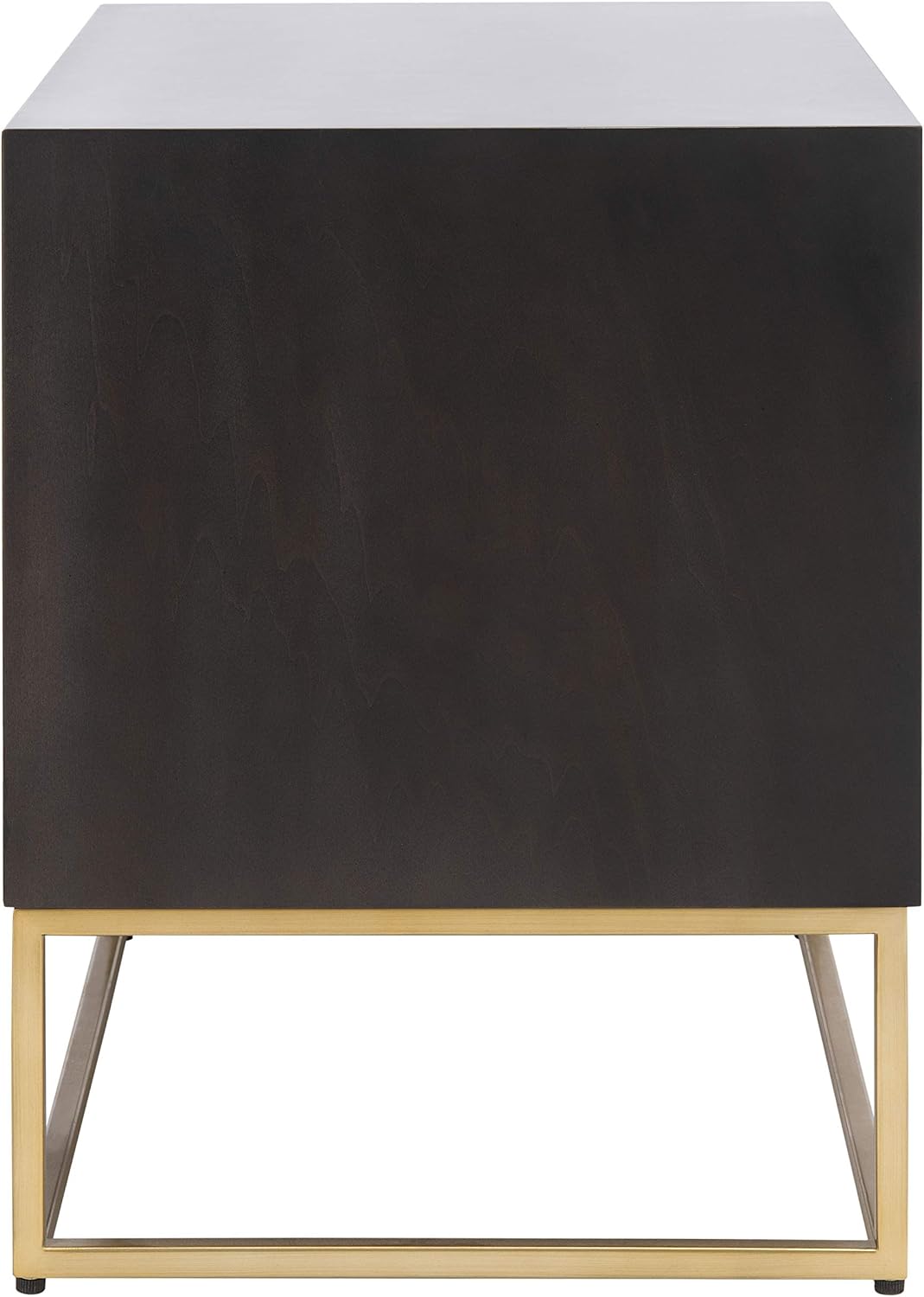 SAFAVIEH Couture Home Collection Adelyn Black & Gold 2-Drawer Nightstand, Fully Assembled (SFV7209B)