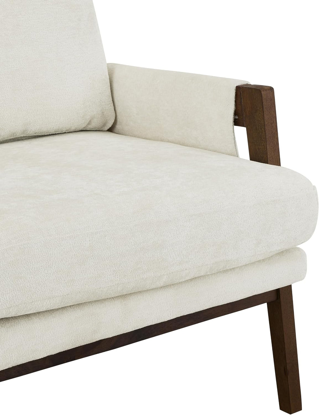 Roundhill Furniture Kelly Mid-Century Modern Accent Armchair, White