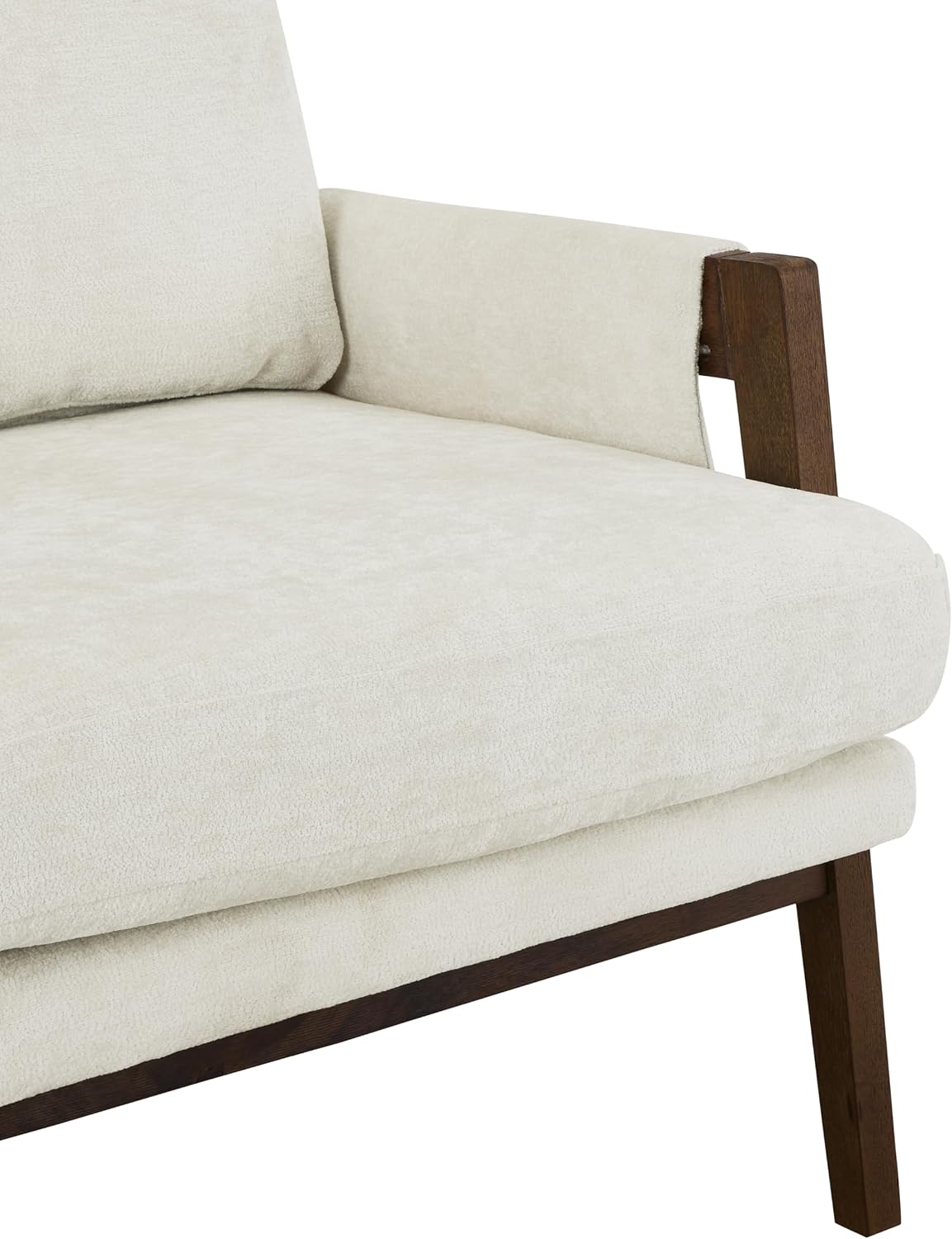 Roundhill Furniture Kelly Mid-Century Modern Accent Armchair, White