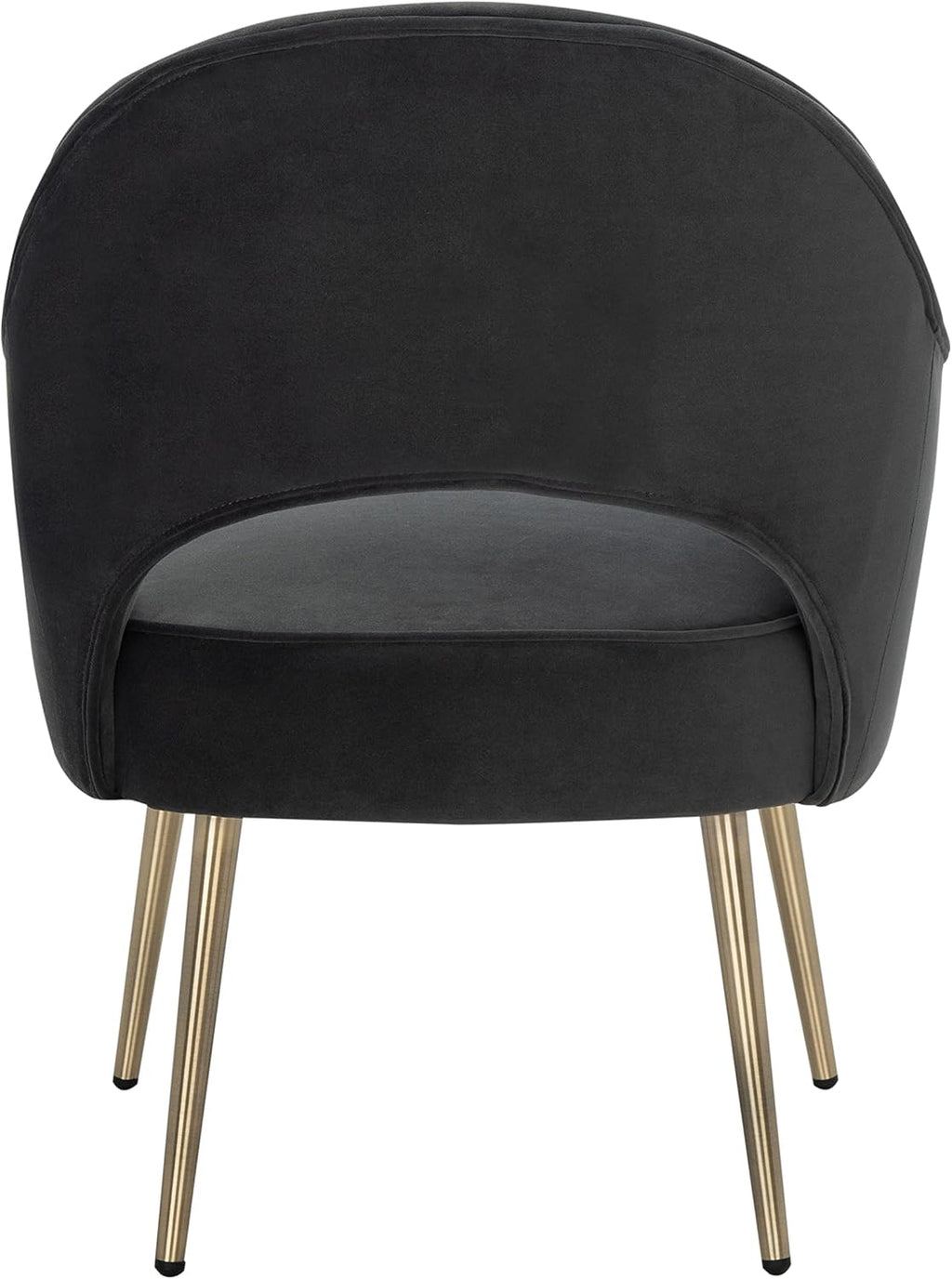 SAFAVIEH Home Collection Dublyn Black Velvet/Gold Accent Chair