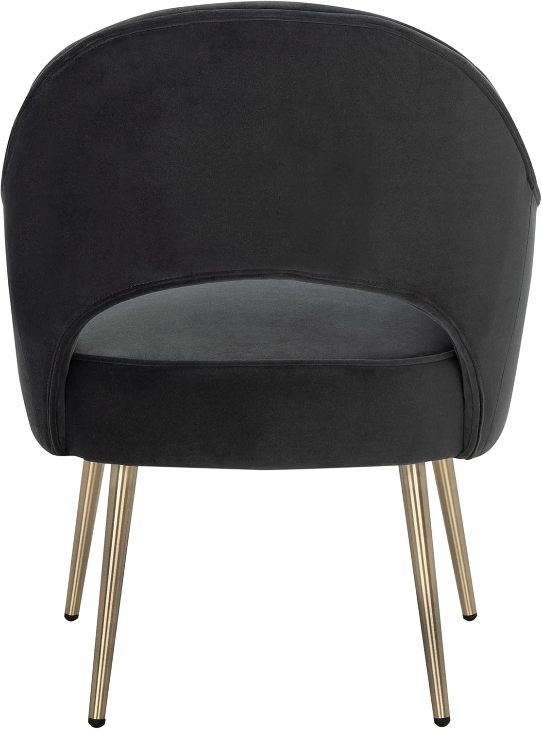 SAFAVIEH Home Collection Dublyn Black Velvet/Gold Accent Chair