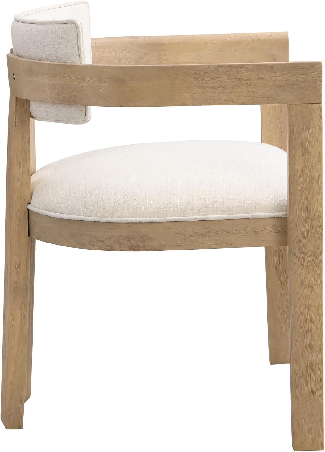 Christopher Knight Home Ebany 7 Piece Wooden Dining Set for 6, Dining Table and Chairs Set, Oval Kitchen Table for 6, Curved Back Armchairs, Restaurant Furniture Set with 6 Armchairs, Beige+Light Ash