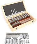 Industrial Tools Metric Size Broaching Cutter Collared Bushing Shim Set, 22 Pcs Keyway Broach Kit, Metric Size Broach Sleeve Shim Set for Lathe Keyway Size B-4mm,B-5mm,C-6mm,C-8mm