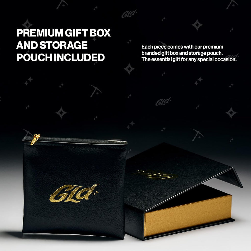 GLD Cuban Link Chain for Men and Women - Gold-Plated Micro Cuban Chain with Premium Storage Travel Pouch - Snatch-Proof Clasp, Sweat-Proof and Fade-Resistant - Lifetime Quality, Designed in Miami