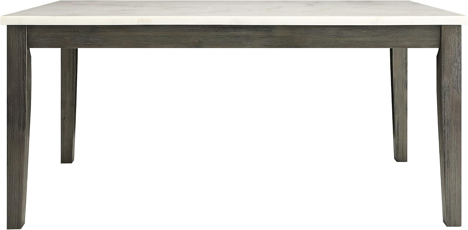 ACME FURNITURE Merel Dining Table - - White Marble & Gray Oak