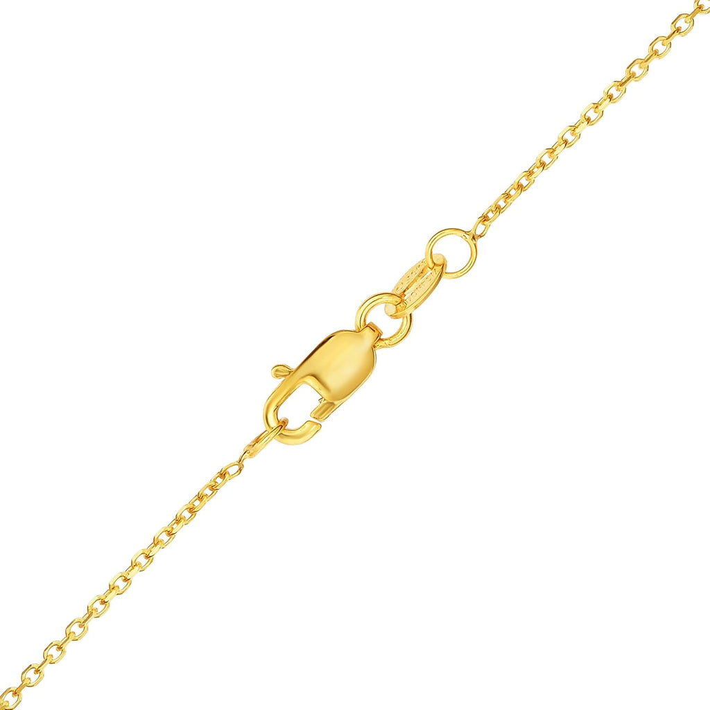 Floreo 10k Fine Gold 1.1mm Cable Chain Necklace for Pendant