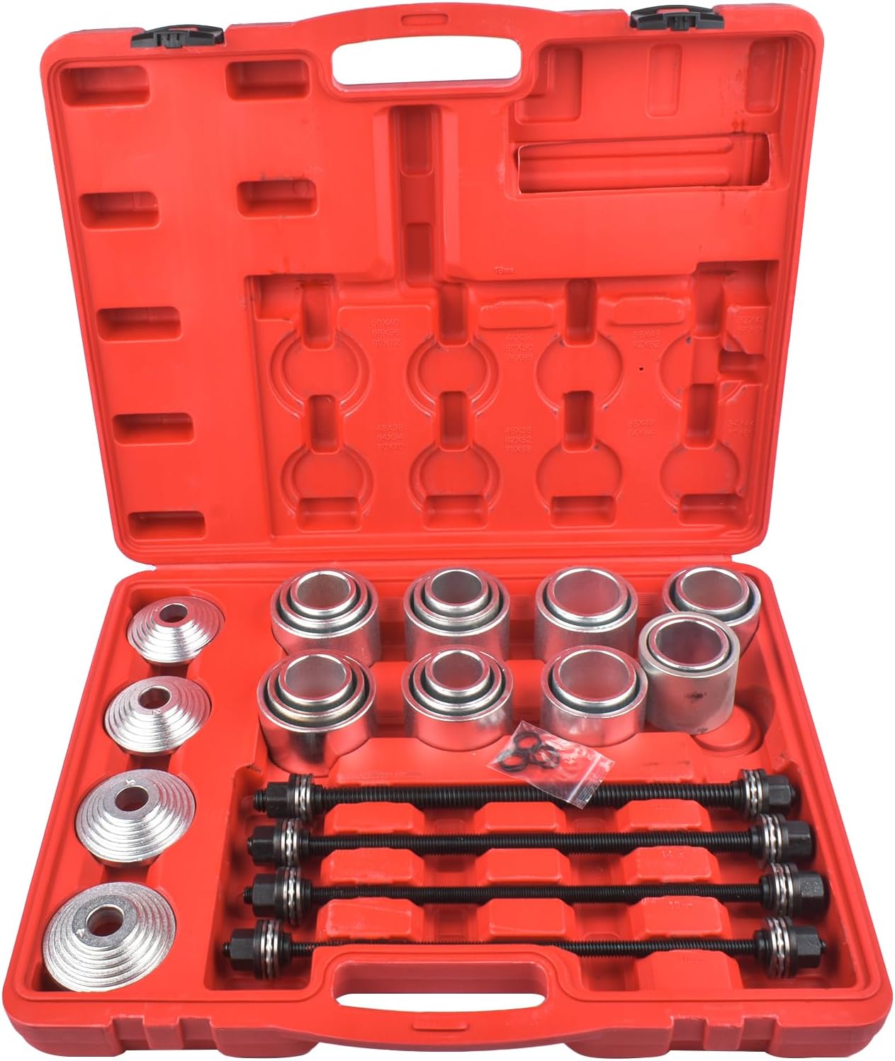 Handor 28pcs Press and Pull Sleeve Kit Remove Bushes Bushing Bearings Seals Removal Insertion Tool Set