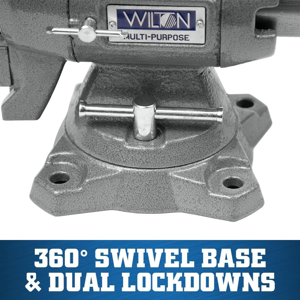 Wilton Multi-Purpose Bench Vise, 4-1/2' Width, 4-1/4' Max Jaw Opening, 2-1/4' Throat (Model 450P)
