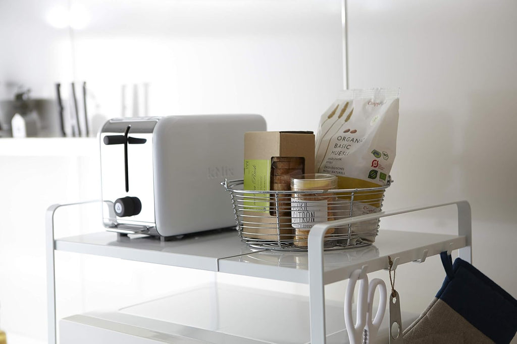 YAMAZAKI Home Expandable Kitchen Counter Organizer, Steel, Expandable