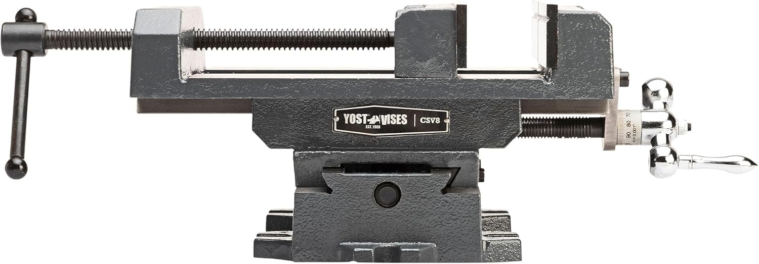 Yost CSV8 Cross Slide Drill Press Vise 8 Inch Jaw Width