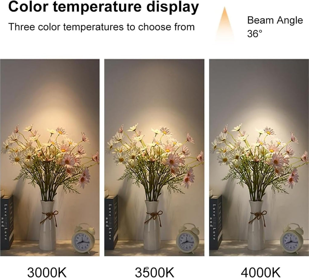 Chrome Ceiling Spotlight LED Adjustable Flush Mount Spot Lamp Recessed Spotlights Aent Fixture for Living Room Bedroom Artwork Display Spotlight Indoor Downlight(3000K,5.5 * 12cm)