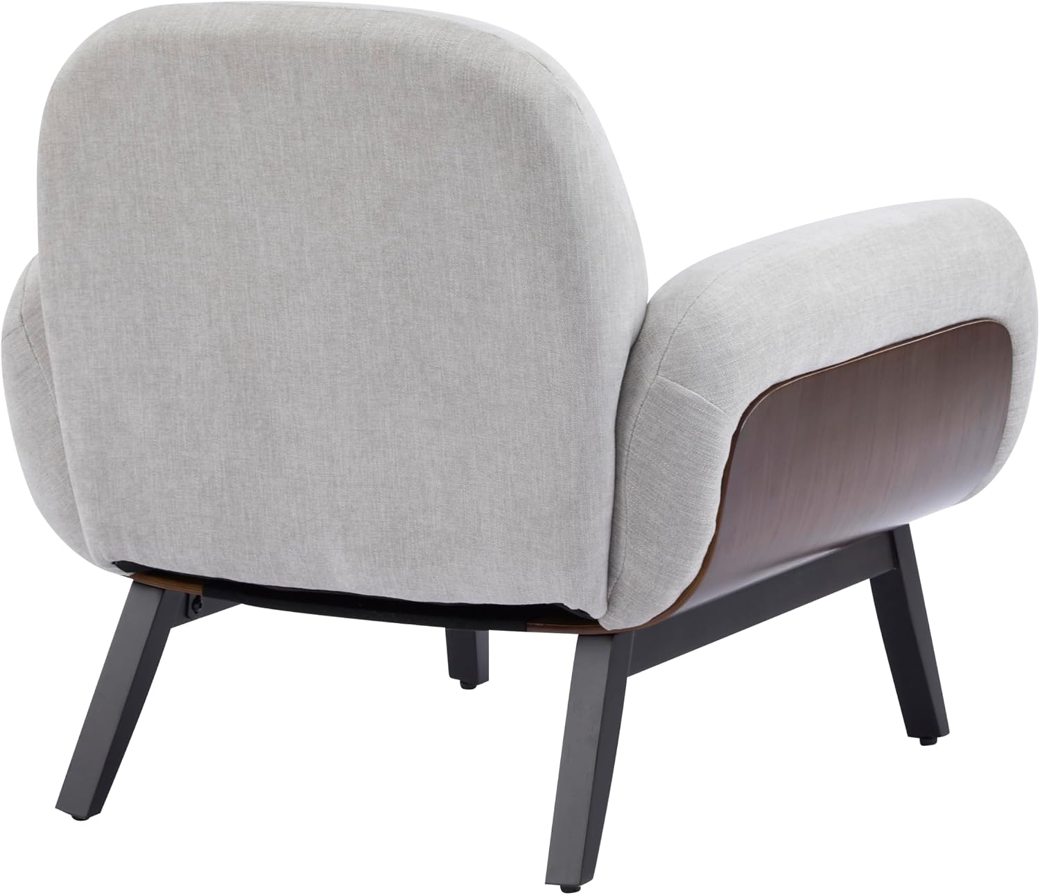 Christopher Knight Home Audrey Modern Fabric Upholstered Accent Chair, Living Room Low Profile Fabric Armchair, Wooden Comfy Reading Chair, Soft Seating Single Lounge Sofa, Light Grey