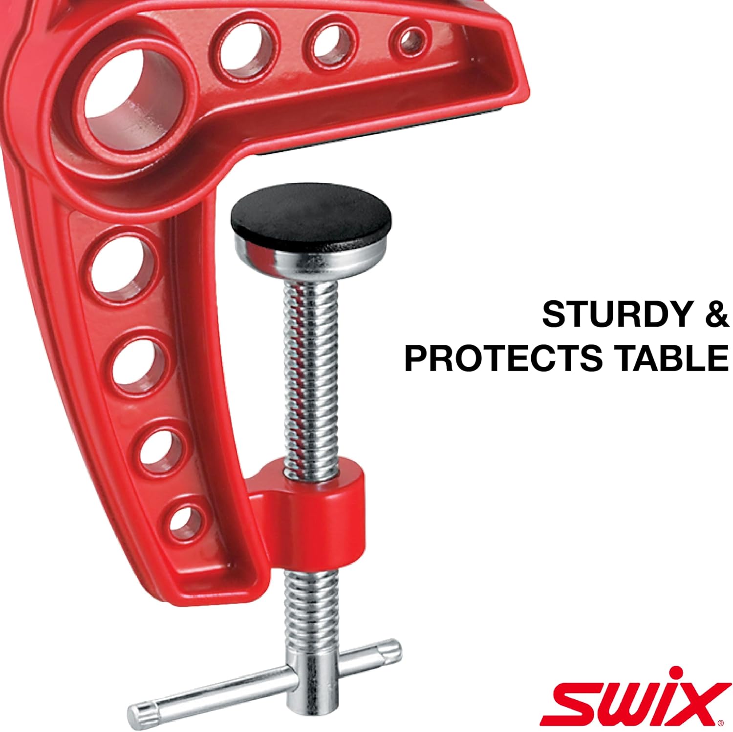 SWIX T149-50 Ski Vise With 50mm Wide Jaws | Durable Adjustable Clamps For Waxing And Tuning Alpine & Downhill Skis
