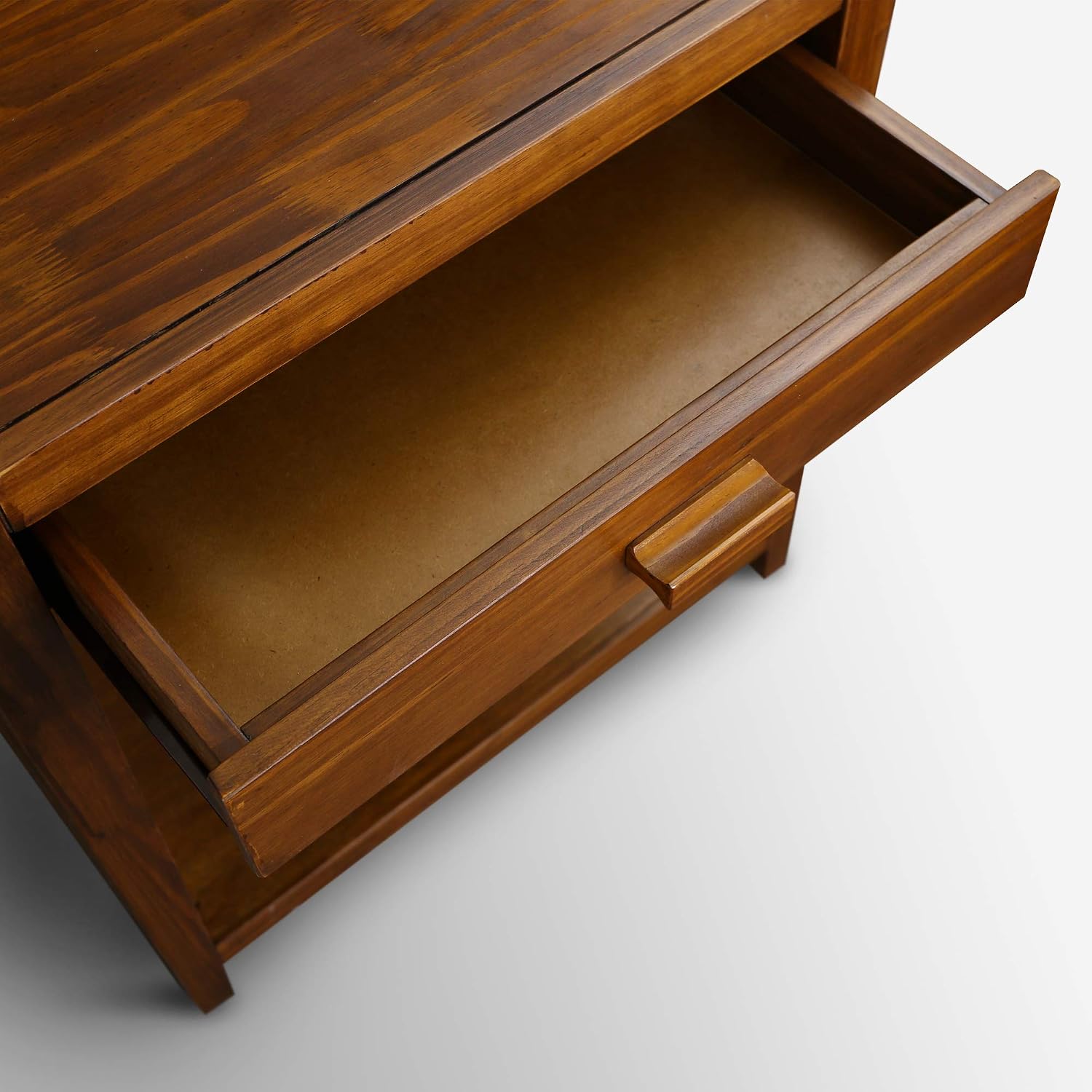 Notre Dame Nightstand with USB Port-Warm Brown