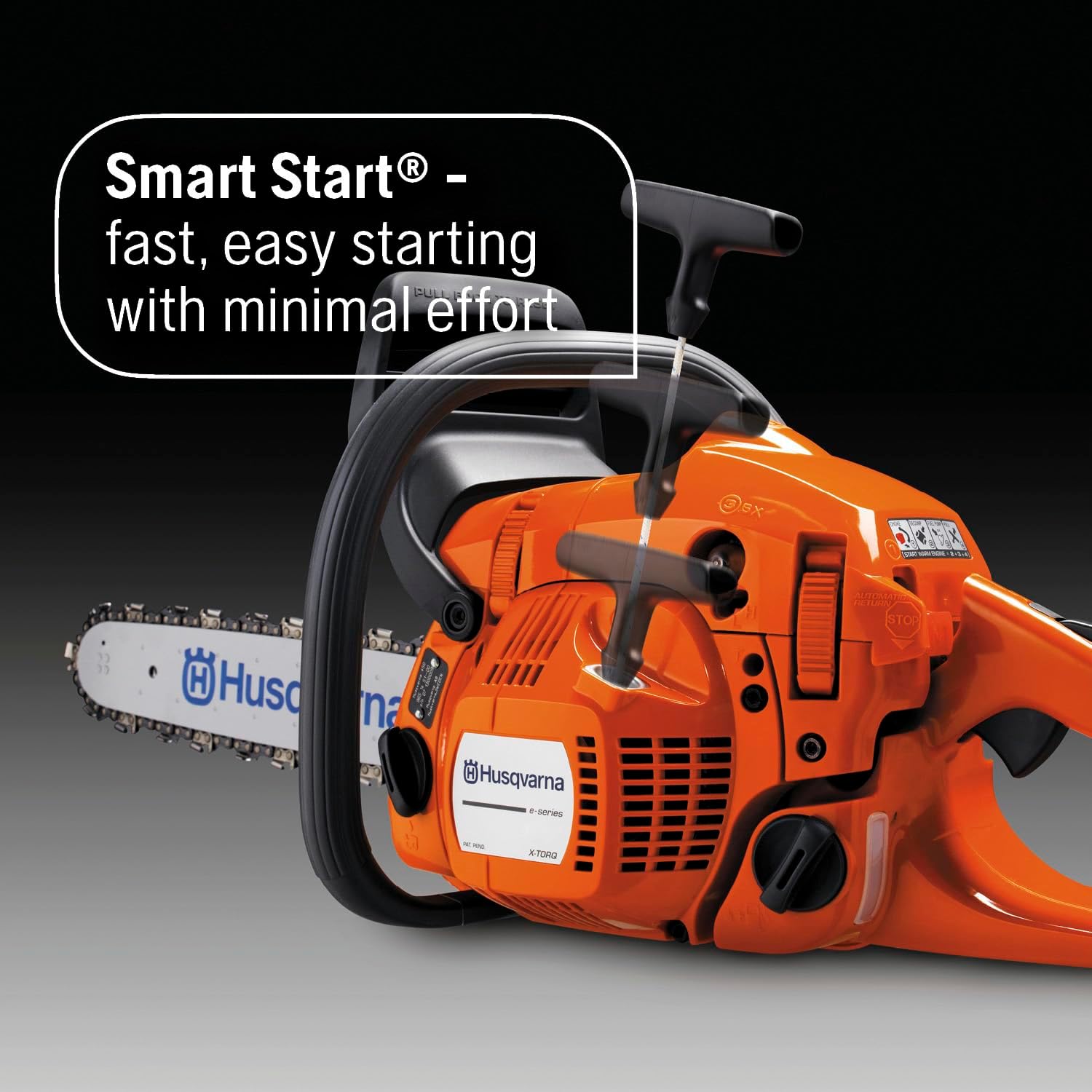 Husqvarna 445S Gas Chainsaw 18 Inch, 50-cc 3-HP, 2-Cycle X-Torq Engine, with Automatic Oiler, For Wood Cutting and Tree Trimming, Gifts for Men