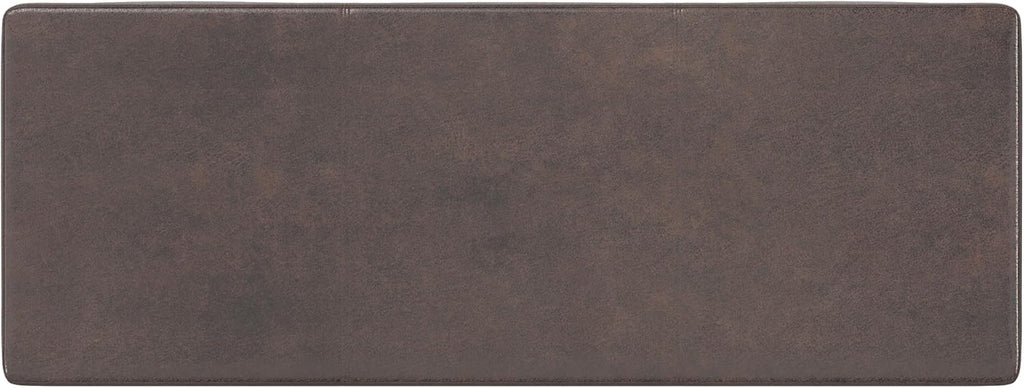 SIMPLIHOME Avalon Storage Ottoman Bench - 48' Wide x 16' High Upholstered Vegan Leather Rectangular Lift-Top Ottoman in Distressed Brown, Contemporary Bench for Living Room with High-Density Foam
