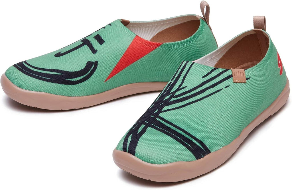 UIN Women's Casual Loafers Travel Painted Walking Slip On Lightweight Comfortable Canvas Fashion Sneakers