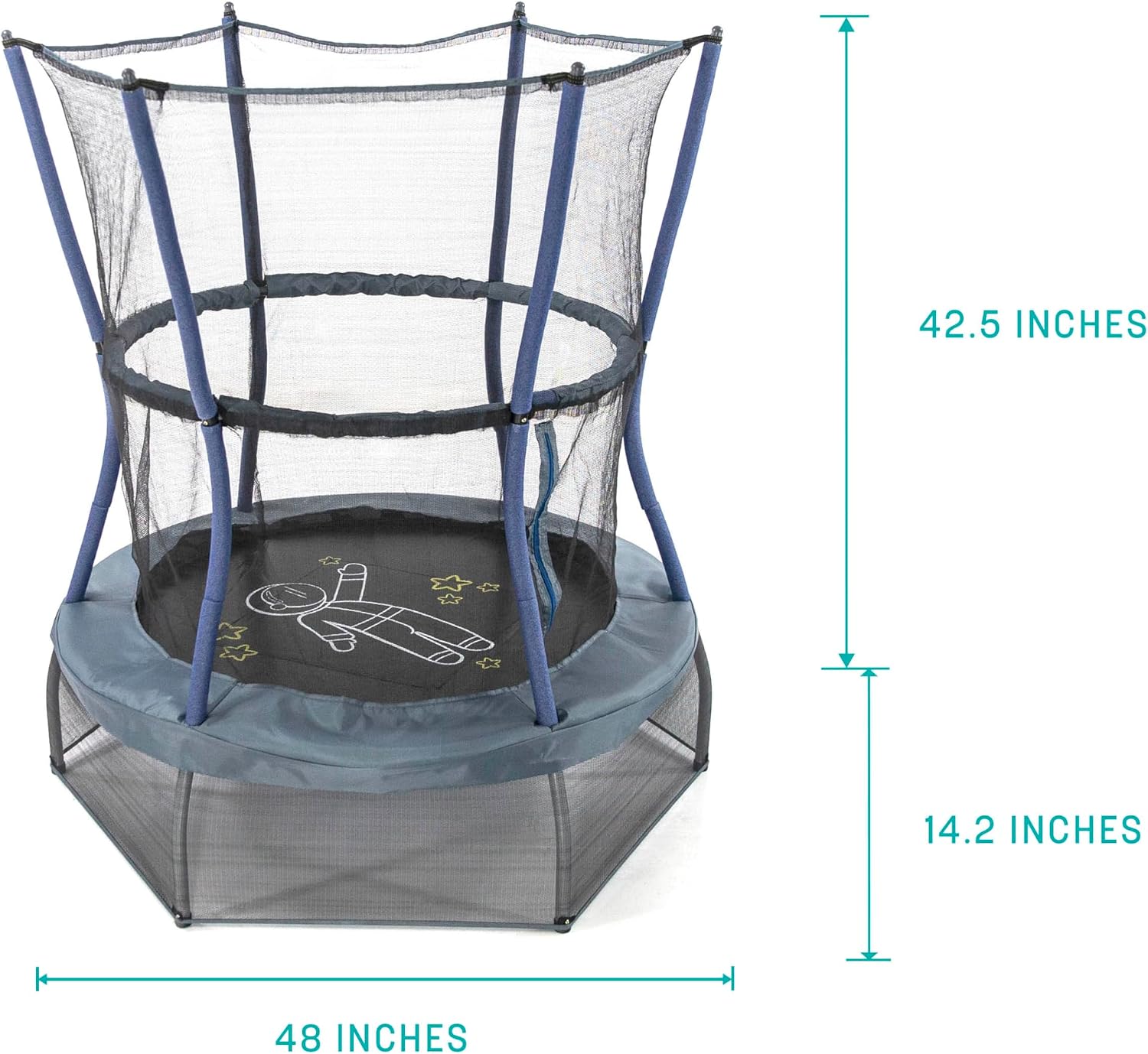 Skywalker Trampolines Mini Trampoline with Enclosure Net