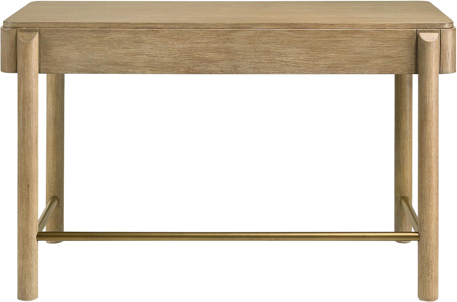 Coaster Home Furnishings - Arini - Wood - 48-Inch Makeup Vanity Desk with Felt-Lined Drawers, Coastal Style and Rounded Front Legs - Bedroom Furniture - Sand Wash - 224307