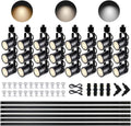 Black Dimmable LED Track Lighting Kit, 3CCT 10W Track Lights Heads 3000K/4000K/6000K Adjustable with 29.52FT H-Type Track Light Rails 24PCS Ceiling Spotlight Fixture Replaceable GU10 Bulbs