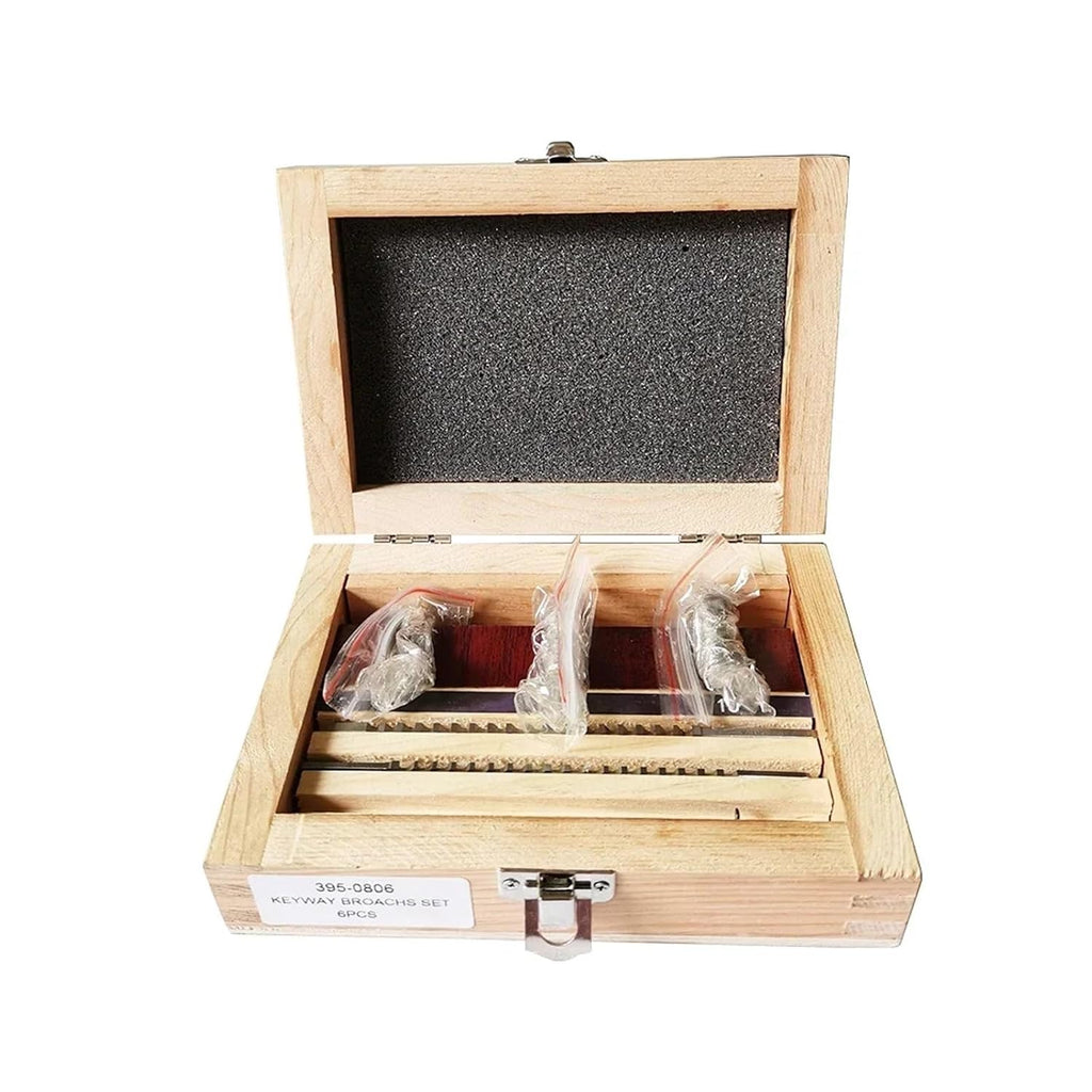 Keyway Broach Kit HSS Keyway Broach Set, Metric Sized 2mm 3mm Broaches 6/8/10 Collared Bushings with Shims CNC Cutting Tools