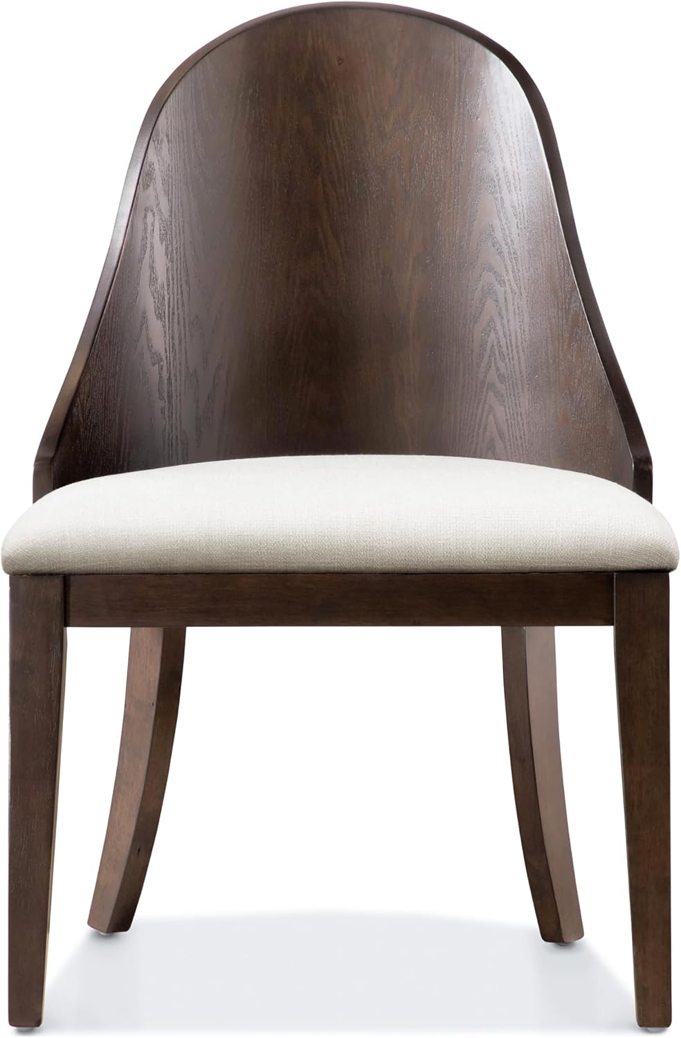 Furniture of America Goddard Modern Solid Wood Brown Dining Chairs Set of 2, Comfortable Upholstered Seating for Home, Kitchen, Living Room, Dark Walnut