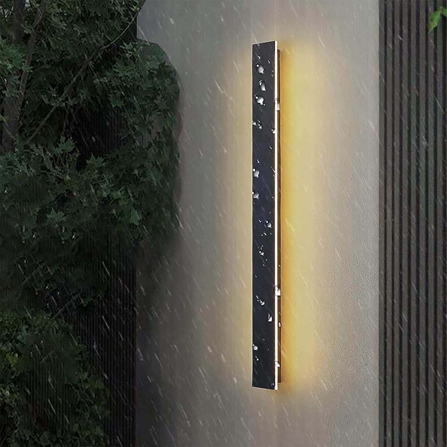 Wall Sconce, Wall Light LED ble Wall Lights Exterior with Remote Control Up Down Wall Lamp Indoor Outside Porch Garden Light IP65 Waterproof Wall Sconces Long Strip Spotlight