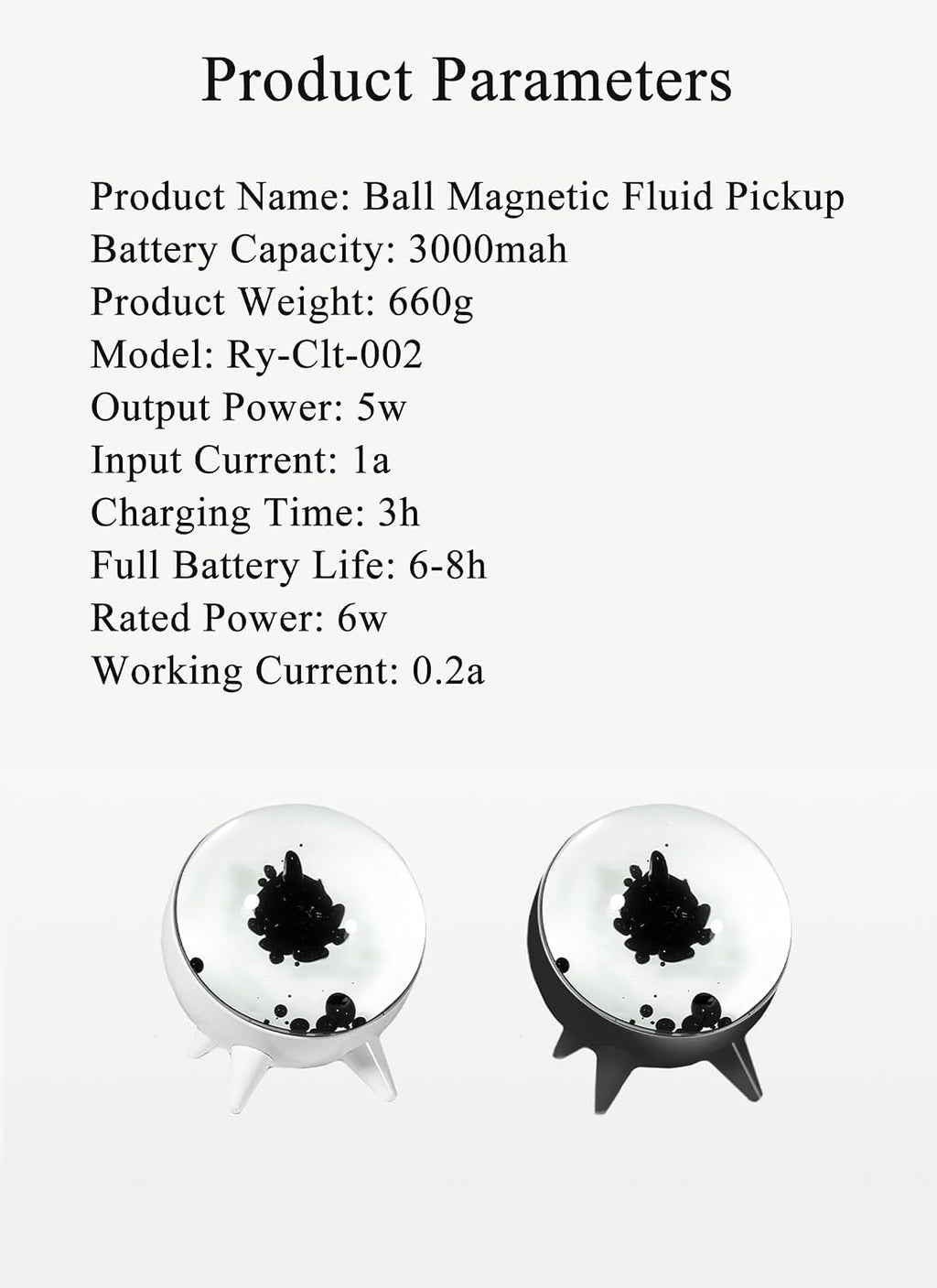 Cuifati Ferrofluid Speaker Sound Visualizer, Magnetic Fluid Sound Pickup with Music Rhythm, Dancing Ferrofluid in a Bottle Visual Desktop Ornament for Desktop Decoration