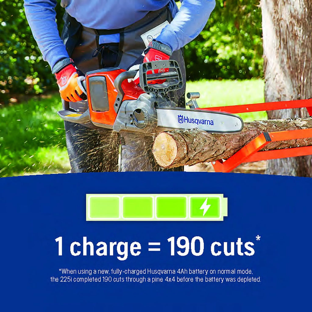 Husqvarna Power Axe 225i Battery Operated Chainsaw, 14-Inch Electric Chainsaw with 4 Ah Battery and Charger Included, Gifts for Men, 970547511