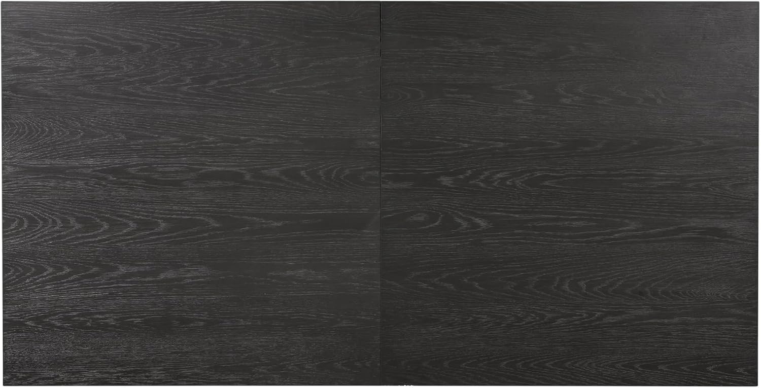 Furniture of America Dannen Modern Solid Wood 118-inch Extendable Dining Table with Leaf, Seats up to 10, Easy Assembly for Home, Kitchen, Living Room, Weathered Black