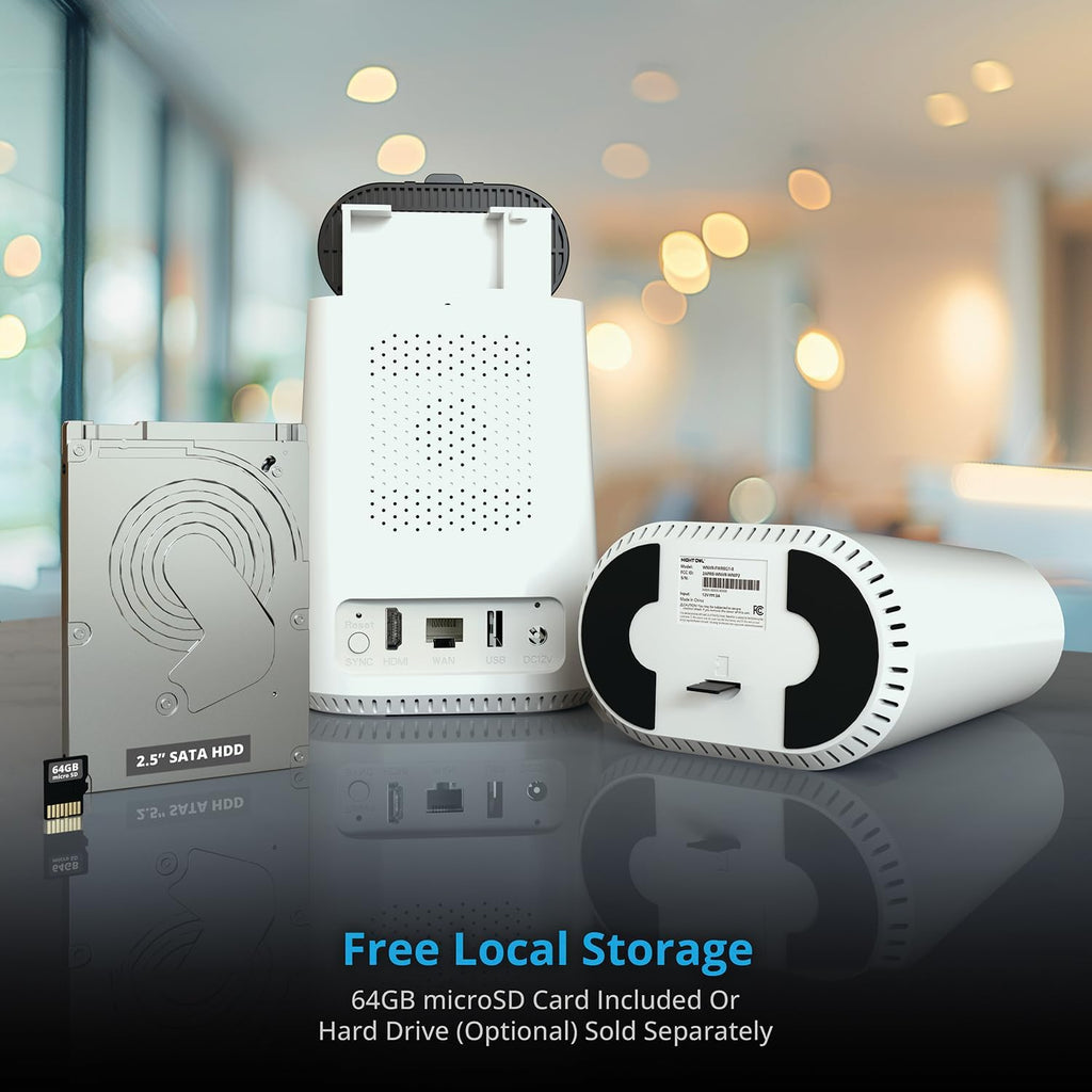 Night Owl 8 Channel Wi-Fi Video Home Security Hub with (3) Plug-in Wi-Fi 2K HD Indoor/Outdoor Spotlight Cameras with 2-Way Audio and 64GB microSD Card (Expandable up to 8 Cameras)