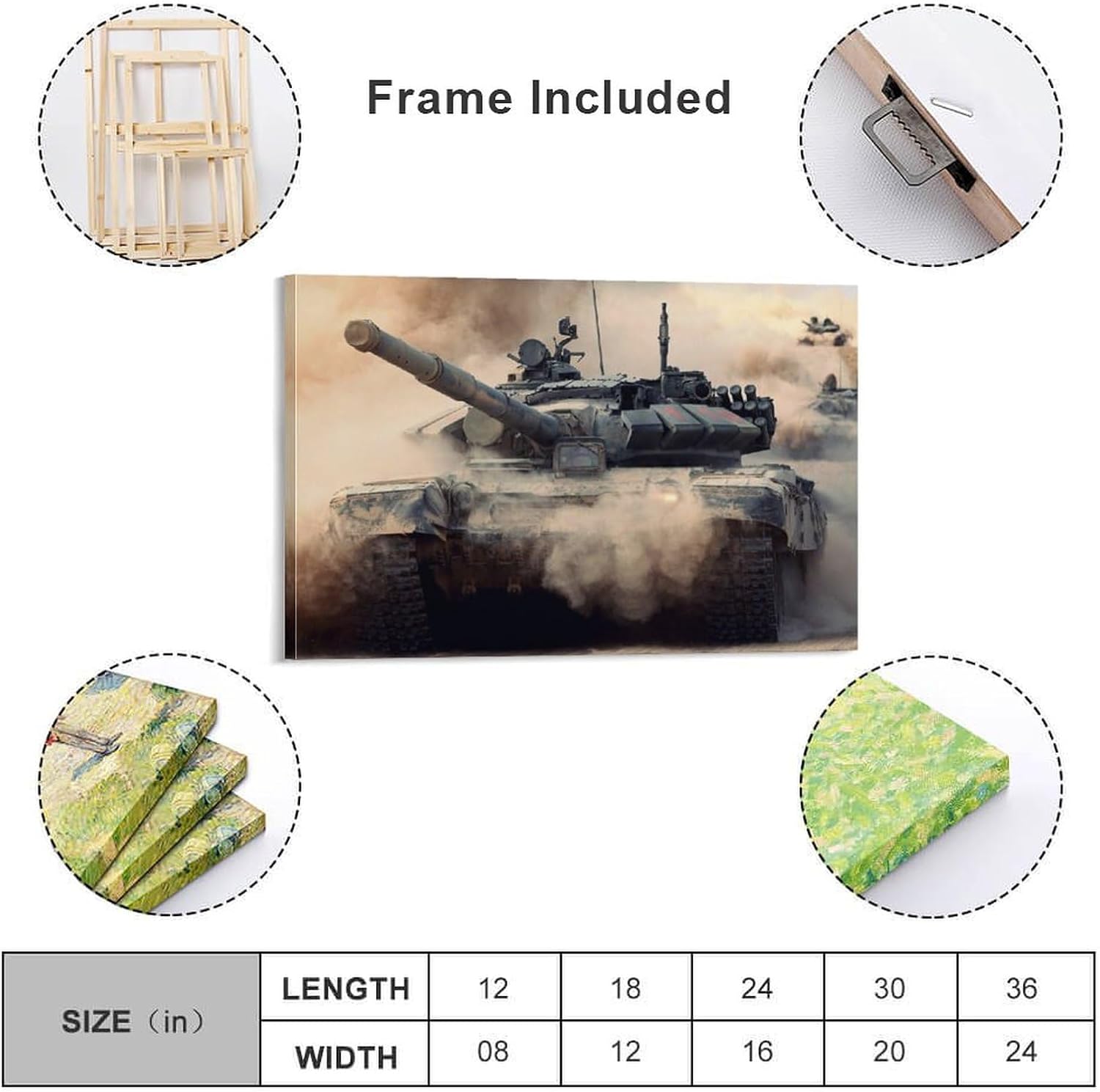Military Tanks Canvas Wall Art Design Poster Print Decor for Home & Office Decoration POSTER Or CANVAS READY to Hang Canvas Wall Art Print For Wall Decoration 24x36inch(60x90cm)