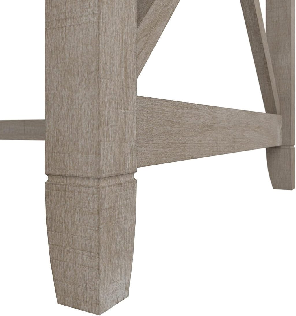 Bush Home Key West Writing Desk for Home Office in Washed Gray | 48W Small Modern Farmhouse Table