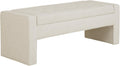 Madison Park Gillian Entryway Accent Storage Bench, Button Tufted & Upholstered Padded Seating Bench for Living Room, Compact Bed End Bench with Lift-Top Hidden Storage, Bedroom Furniture, 50'W, Cream