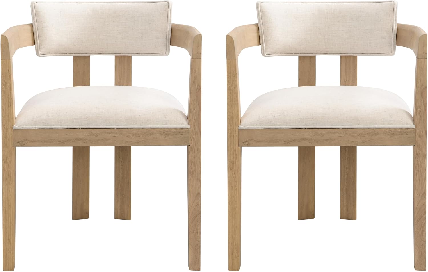 Christopher Knight Home Ebany 7 Piece Wooden Dining Set for 6, Dining Table and Chairs Set, Oval Kitchen Table for 6, Curved Back Armchairs, Restaurant Furniture Set with 6 Armchairs, Beige+Light Ash